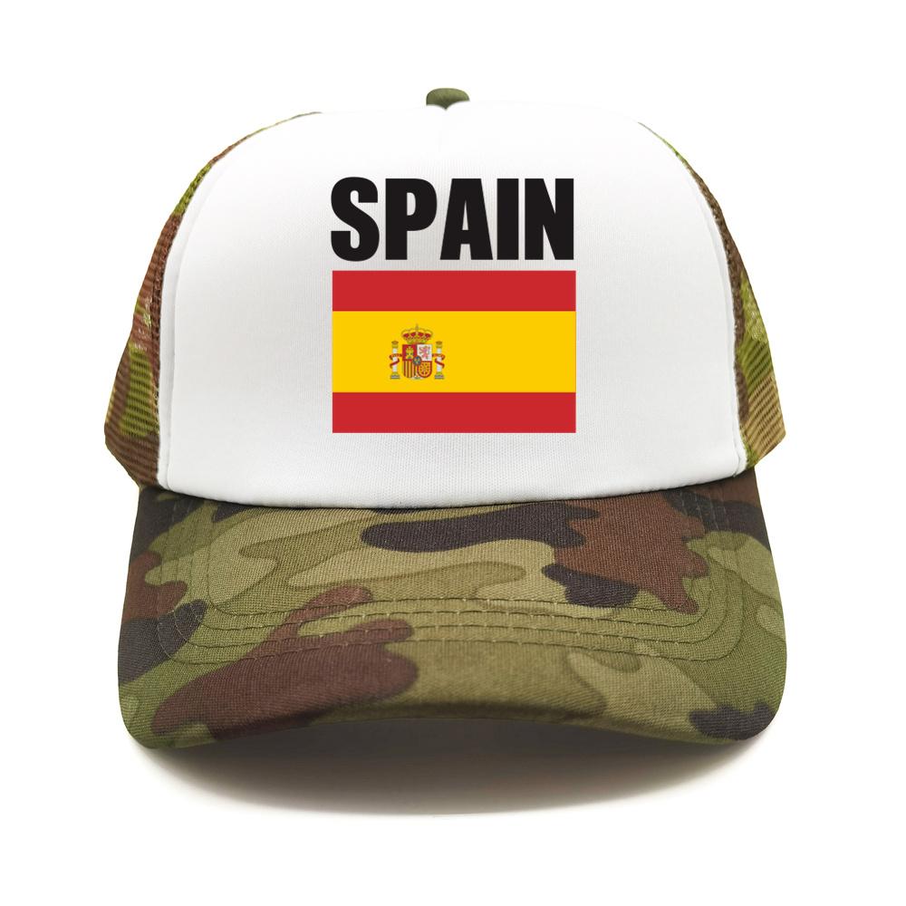 Flag Of Spain Baseball Cap For Women Unisex Country Proud Mesh Net Trucker Hats Summer Breathable Snapback Dad Gift Caps
