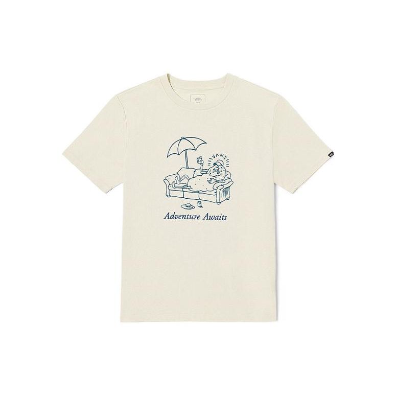 

Vans Round Neck Printed Sports Casual Short Sleeve T-Shirt Men Tops White VN0002PD3KS L