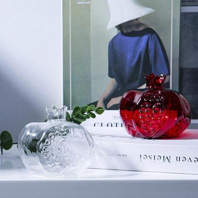 Vase en verre de grenade Décoration d'intérieur Vase à fleurs pour cache-pot à fruits Décoration d'intérieur