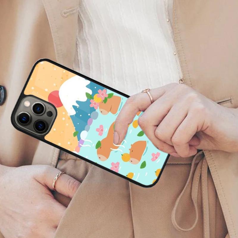 Bathing Capybara Pattern Magnetic Phone Case For APPLE iPhone 17 Air 16 14 13 12 Pro Max 15 Plus Wireless Charge MagSafe Cover