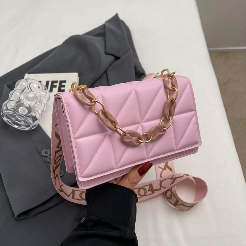 Stylish Pu Women's Shoulder Bag Modern Aesthetic Small Square Crossbody Bag