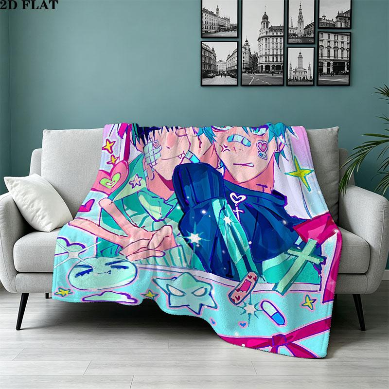 1PC Alien Stage Patterned Flannel Blanket Suitable For All Seasons For Home Decor Warmth And Comfort Gifts Holiday Present