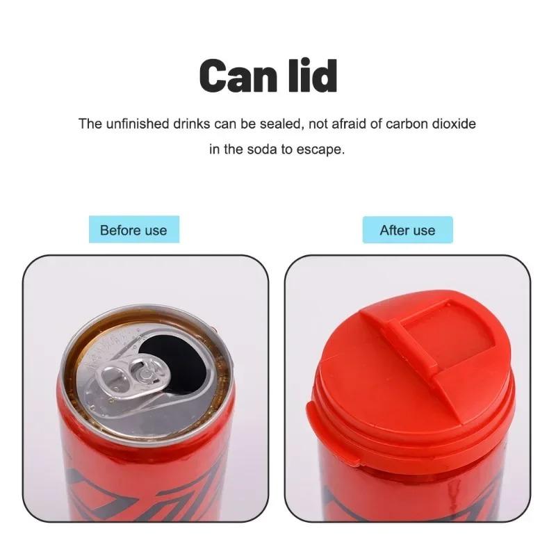 1/3/5PCS Plastic Beverage Can Lids Leak-proof Drinks Protector Multi-color Air-leak Beer Sealing Cap Portable Water Bottle Covers