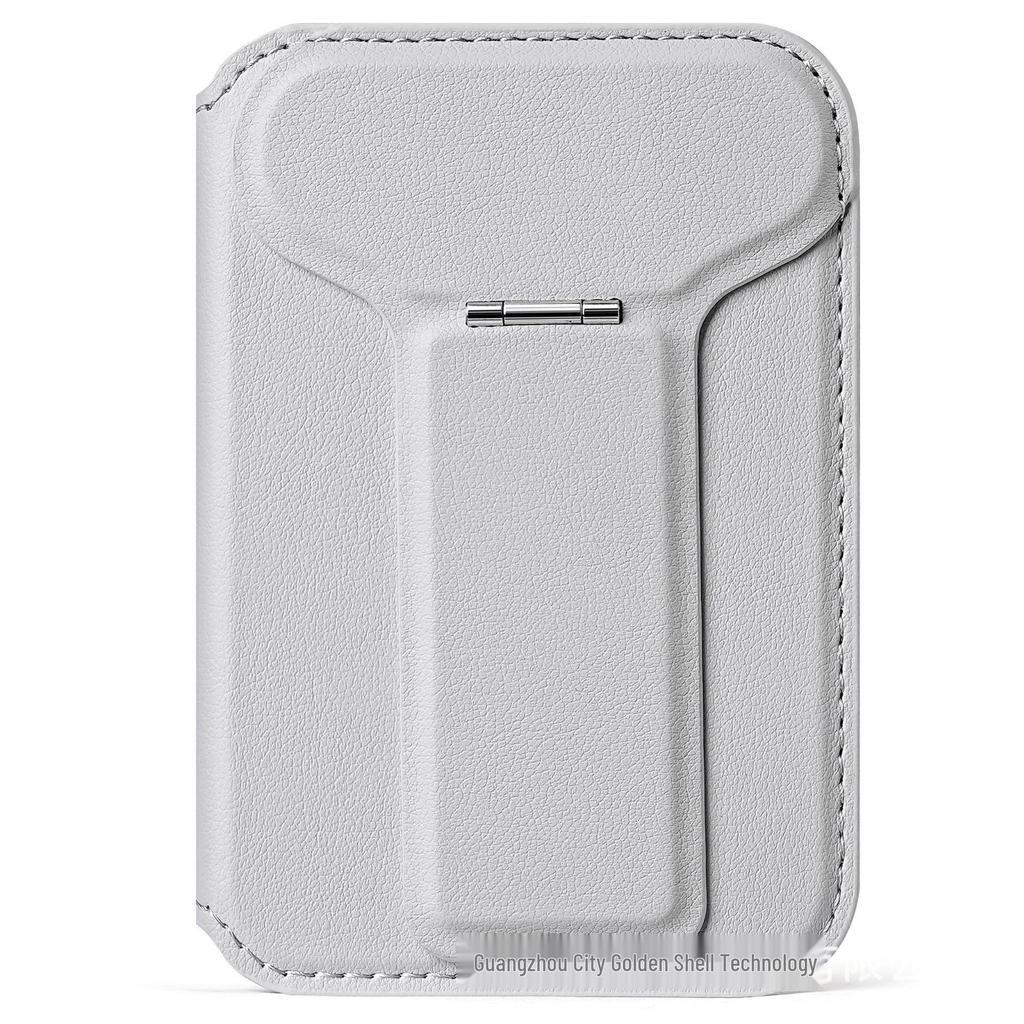 Magnetic Leather Flip Card Holder with MagSafe-Compatible Slot