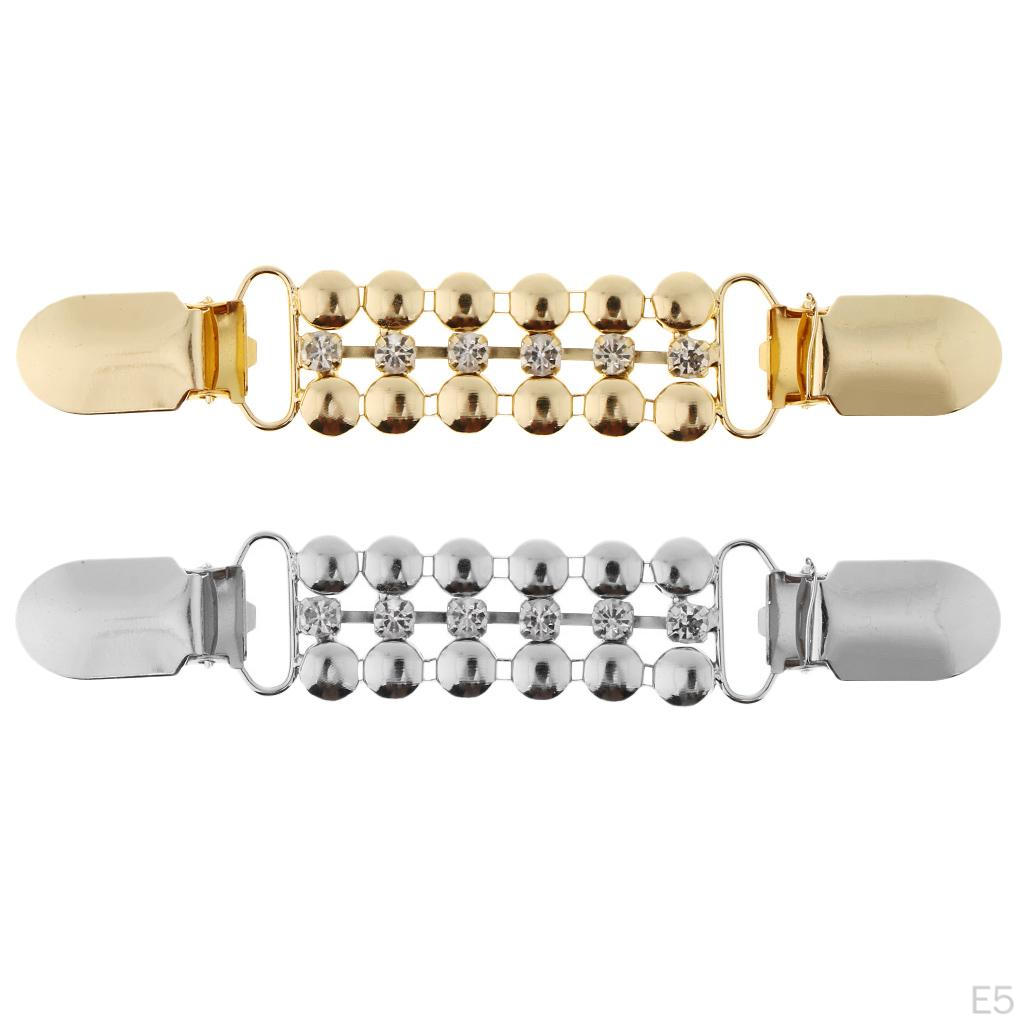 Sweater Cardigan Clip Rhinestone Alloy Plating Clothing Clips