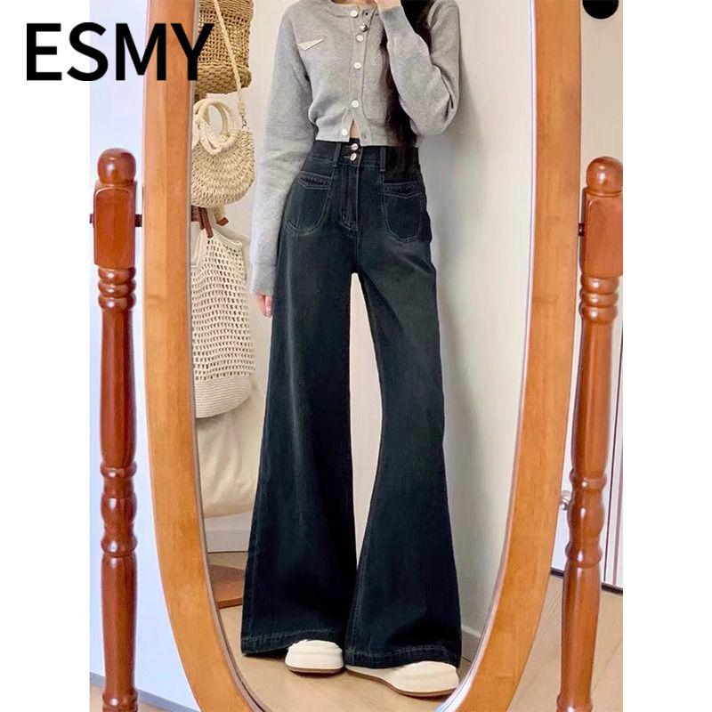 

Women s High Waist Loose Retro Straight Leg Jeans XL (123-136 lbs)