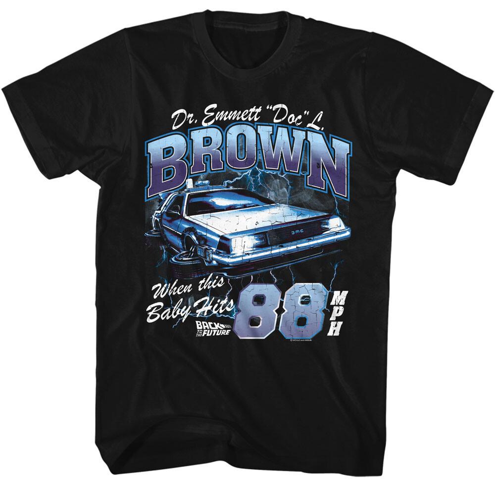 Back To The Future Dr Emmett Brown When This Baby Hits 88 Mph Men T Shirt XL