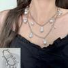 Flower Pearl Tassel Necklace Ladies Sexy Pearl Multi-Layer Body Chain Elegant Waist Chain For Beach Outfit  Accessory