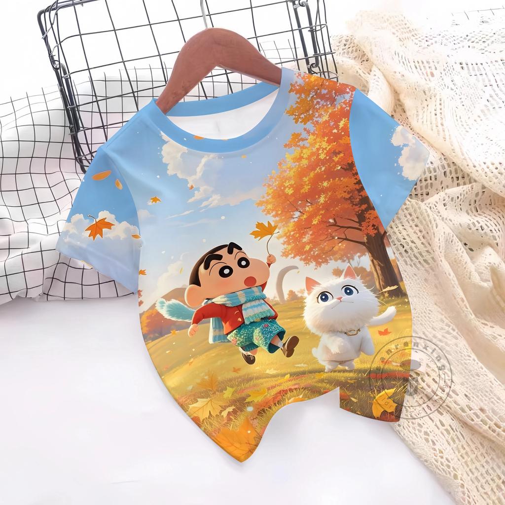 Summer T-Shirt 3D Print Boys Girls T-Shirts Casual Round Neck Short Sleeves Tops Kids Children's Clothing