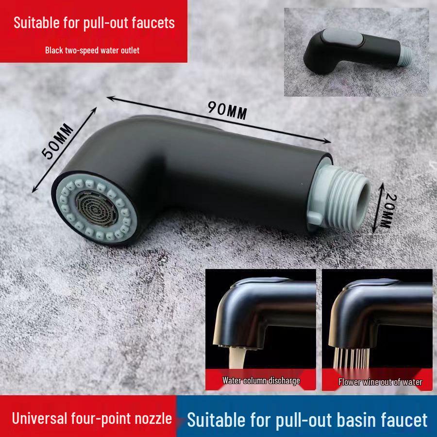 Precision Kitchen Sink Pull-Out Faucet Replacement: Anti-Splash Retractable Shower Nozzle