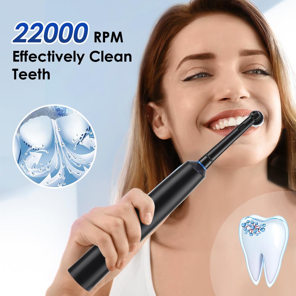 Electric Toothbrush Rotary Rechargeable Teeth Cleaner for Adults Soft Bristles Rotating Round Brush Heads Smart Timer Toothbrush