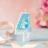 Creative Numbers Birthday Party Day Candles First Year Blue Cute Flowers Cake Decorations