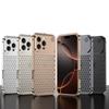 Husă de lux din aliaj de aluminiu cu grilă goală pentru iPhone 16 Pro Max 15 Plus 14 Pro 13 12 Disipare căldură Rezistent la șocuri Subțire Husă telefon