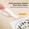 Cute Duck Shaped Double-head Design Cleaning Clip Dust Stain Removal Shovel - Bathroom Cleaner Tool With Drainage Hole