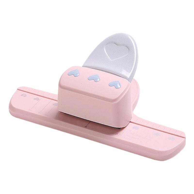 3 Hole Punches Loose Leaf Paper Puncher Handheld Circle Punches Paper Puncher for Notebook Scrapbook, 5 Sheets Capacity розовый