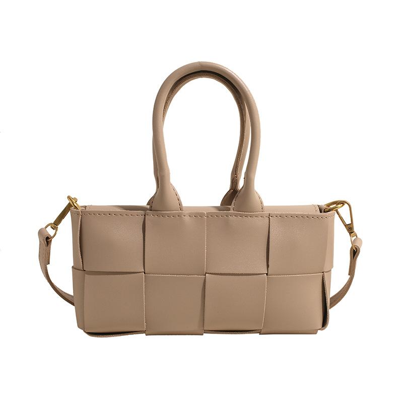 This year's popular and fashionable high-end textured handbags, the new versatile woven small square bag in spring 2025