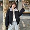 Winter New Korean Style Loose Thickened Cotton Coat Women's Short Style Small Fur Collar Cotton Coat Cotton Jacket