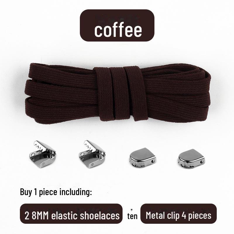 Czarno-białe elastyczne sznurowadła bez wiązania dla dorosłych i dzieci – idealne do butów sportowych