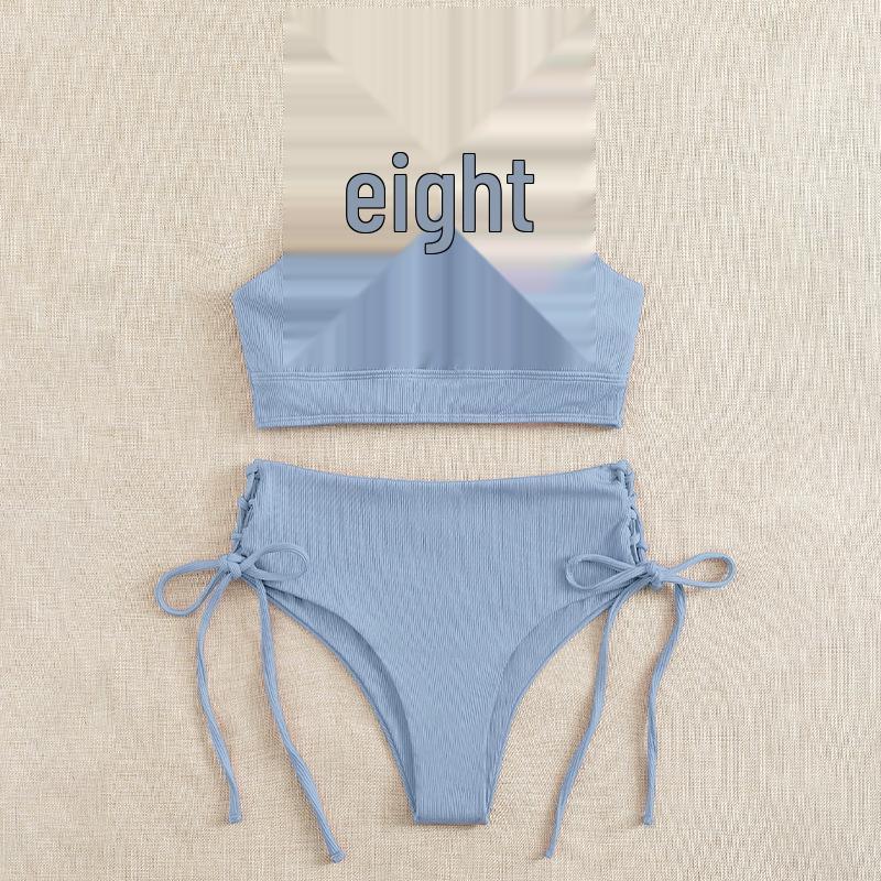 2025 European American Lace-up Bikini: High-End Women's Split Swimsuit, Sexy and Stylish Swimwear.