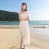 Sancai Plus Size Old Money Style Embroidered Dress