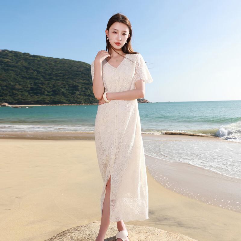 Sancai Plus Size Old Money Style Embroidered Dress