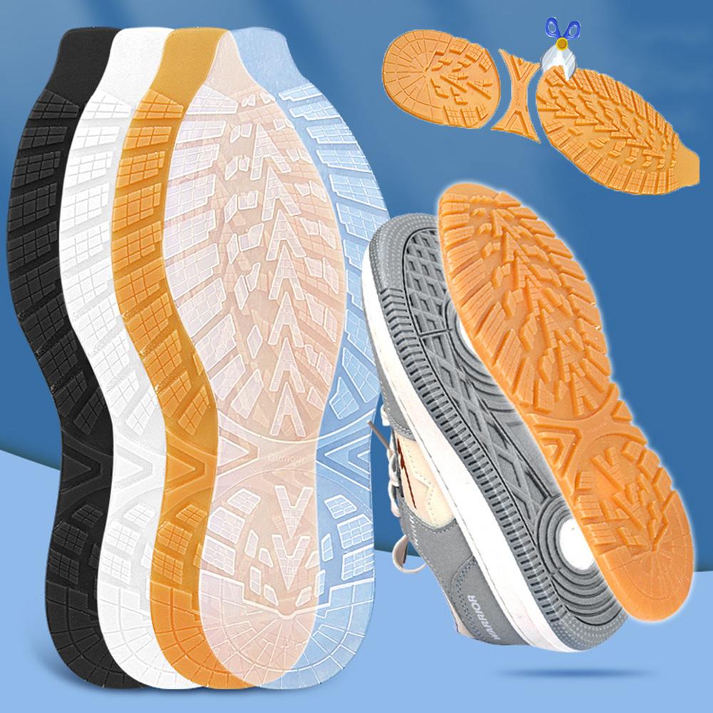 1 Pair Full Sole Protector Sole Sport Sneaker Repair Worker Rubber Shoe Soles Anti Slip Foot Pad Non-Slip Sole Stickers Pads