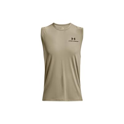 Rush Series Energy Reflective Logo Solid Crew Neck Sleeveless Top Men Tops Beige 1366139-037