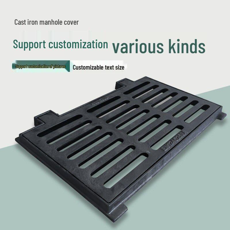 Heavy Duty Ductile Iron Rectangular Manhole Cover Set for Rainwater Wells