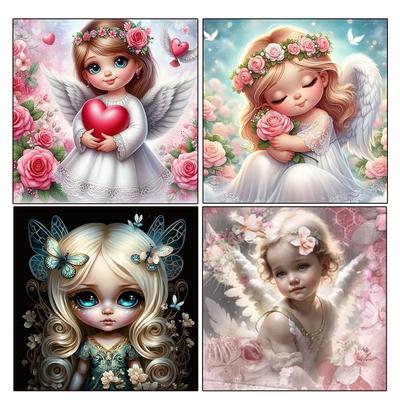 5D DIY Diamond Painting Girl Full Round Square Diamond Fairy Set Home Decoration Arts and Crafts Home Decoration Gift