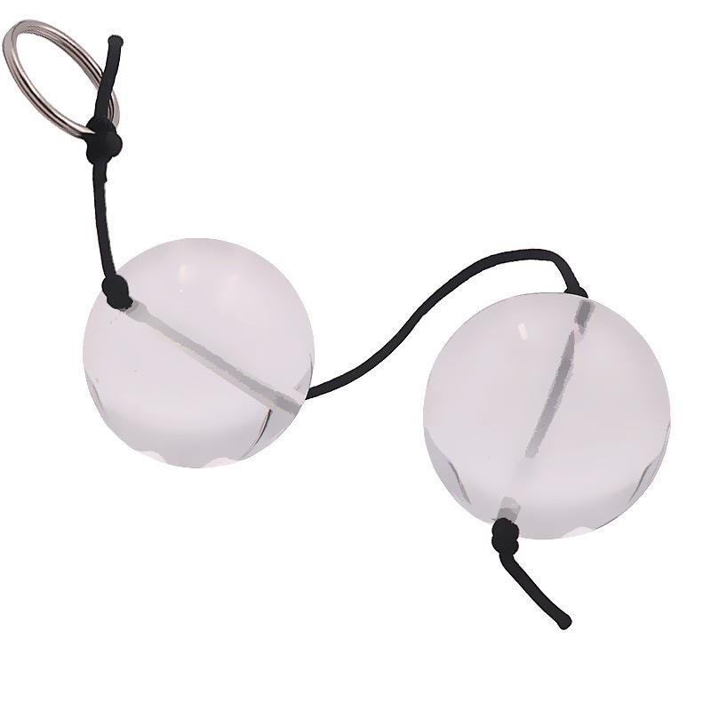 Oversized Double Ball Pull Beads Crystal Glass Stimulation Exercise Smart Ball Couple Flirting Female Masturbation Adult Sex Product