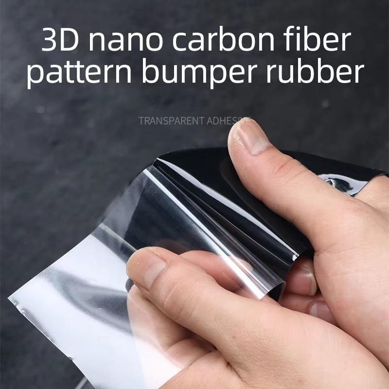 1Pc 3Meters Carbon Fiber Pattern Tape Car Door Bumper Edge Guards Protection Single-Sided Kitchen Strip Self-Adhesive 35710Cm