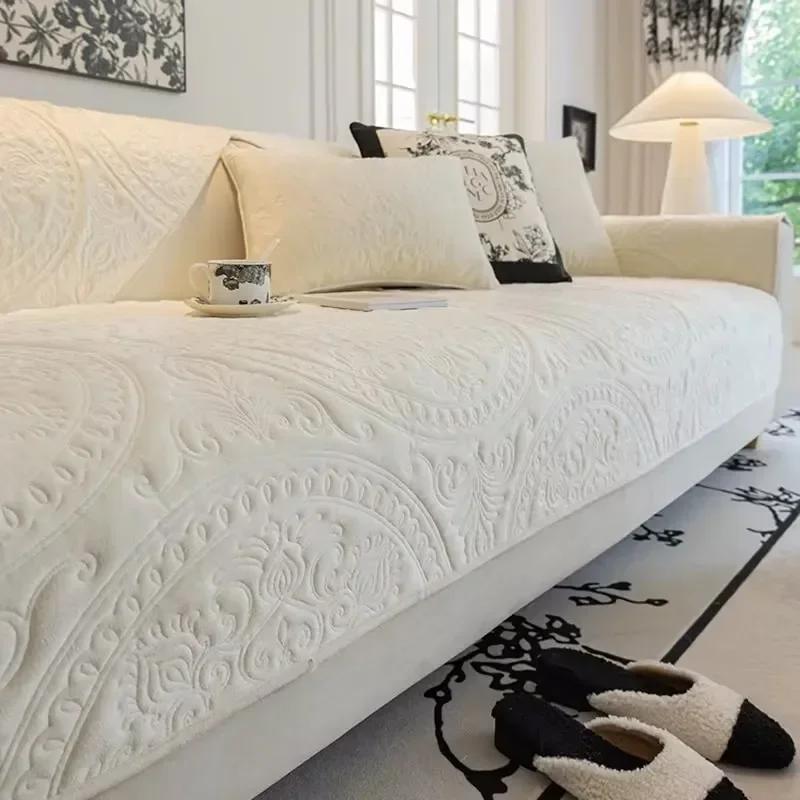 Thick Plush Sofa Cover Universal Non-Slip Couch Cover Towel Sofa Protective Mats for Living Room Home Decoration Sofa Cushion