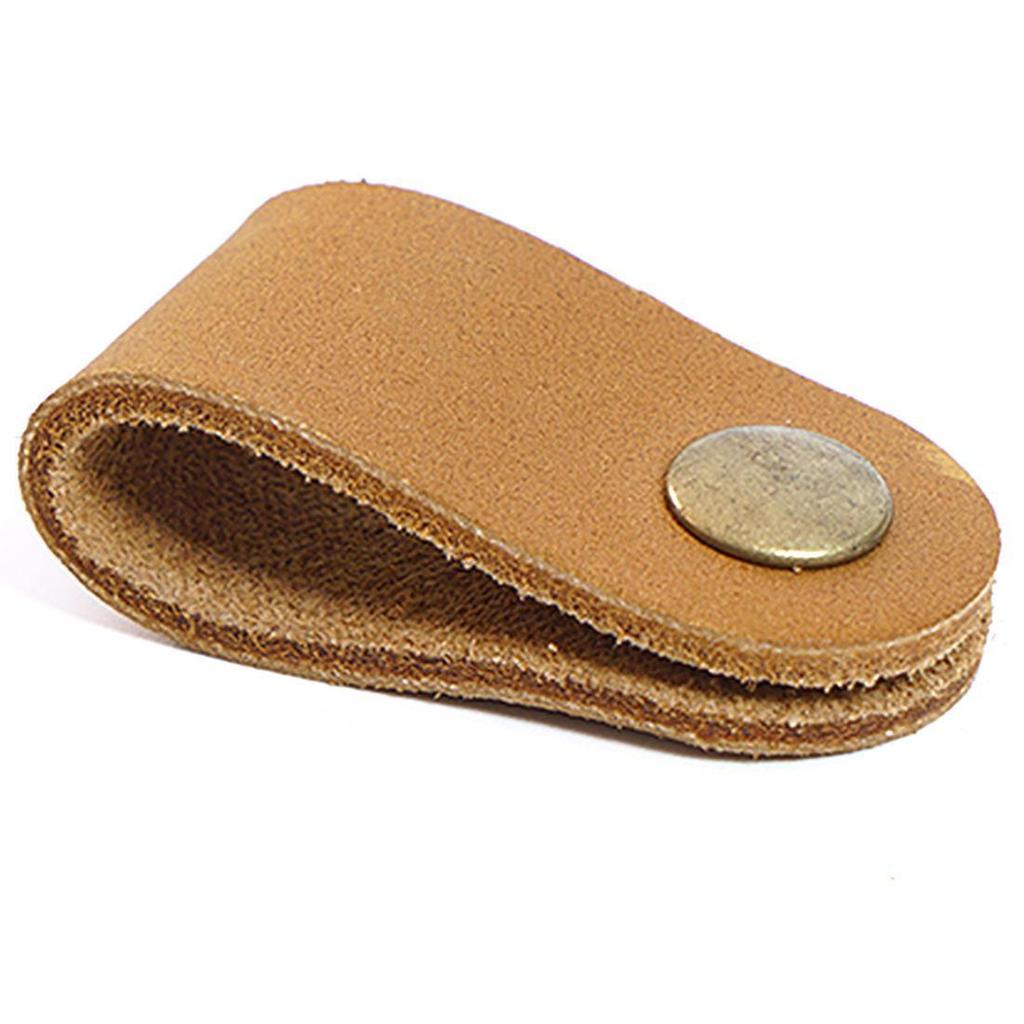 Top Layer Cowhide Headphone Cable Winder - Genuine Leather Storage Clip
