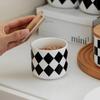 Geometric Ceramic Storage Jar Candy Coffee Tea Round Candle Jar Kitchen Miscellaneous Grains Seasoning Storage Sealed Jar
