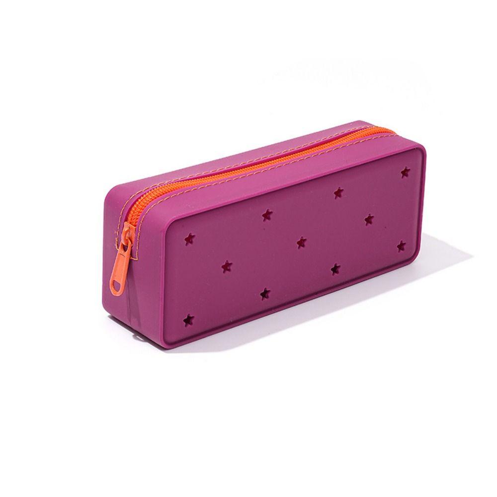 Breathable Silicone Pencil Case Waterproof Makeup Brush Holder Soft Pencil Pouch  Travel