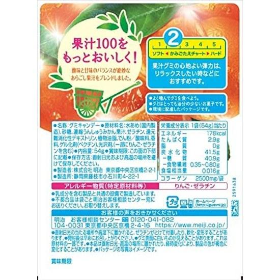 Meiji Gummy Fruit Juice Satsuma Mandarin 54g10 bags