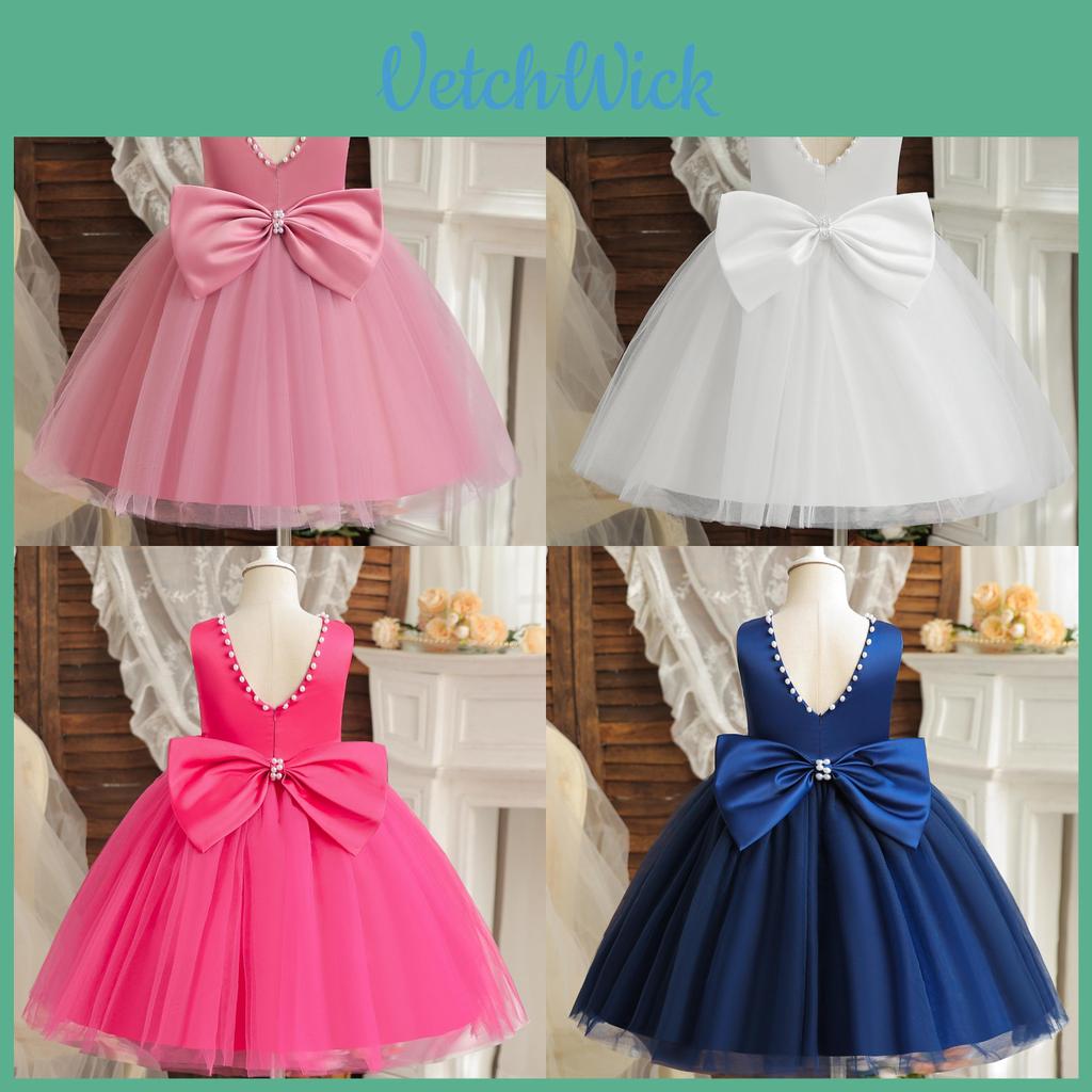 Princess Girls Dress With Tulle Skirt For Birthday Party And Wedding Ceremony