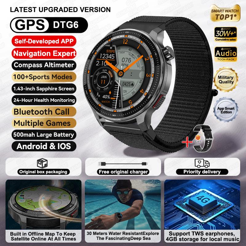 New Fashion GPS Navigation 4GB Big Memory Men Smart Watch APP Download TWS 3D Menu HD Call Sports Smart Watch For Men Women