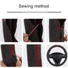 Hand-sewn car steering wheel covers, DIY leather interior decoration, caravan trailer, truck off-road car parts