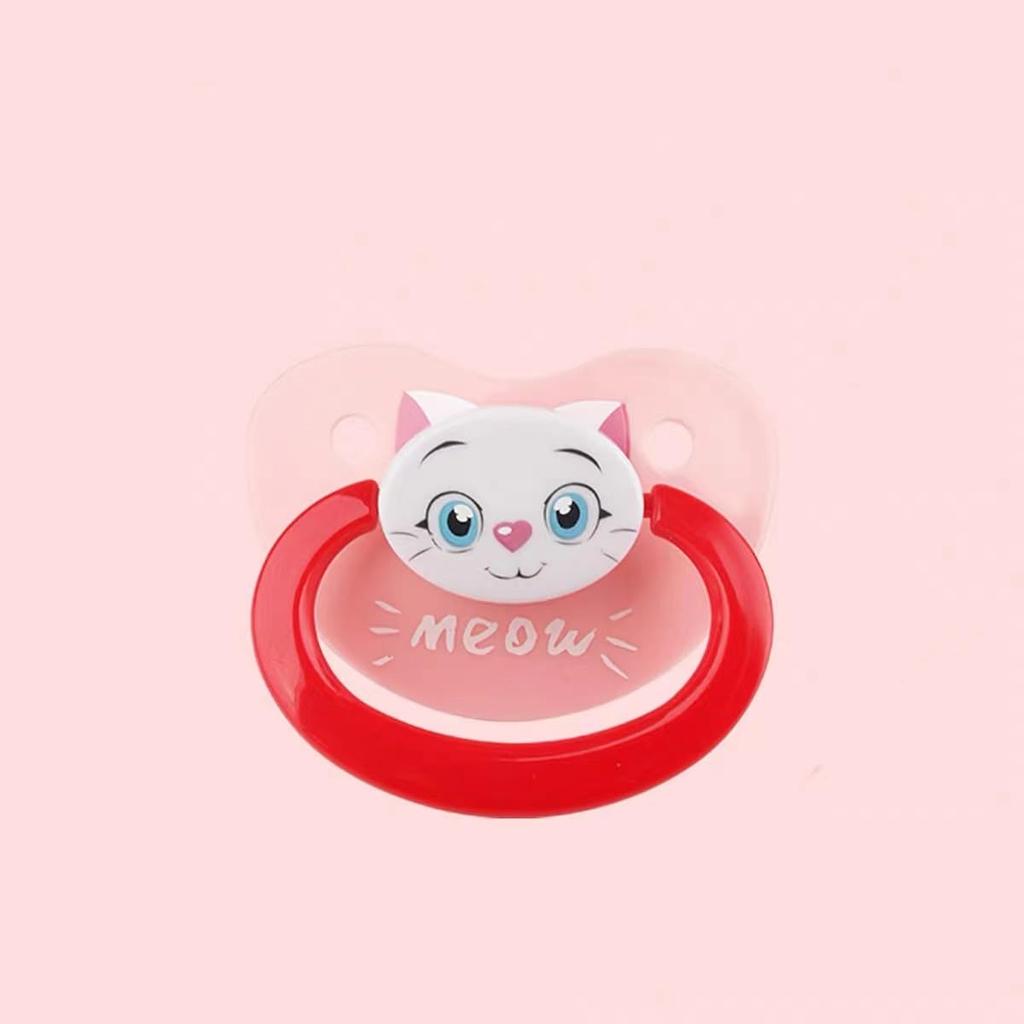 Adult Pacifier Cute Reproduces Nipple Cat Large Size Pacifier with Case Cosplay ABDL Adult Baby Mom's
