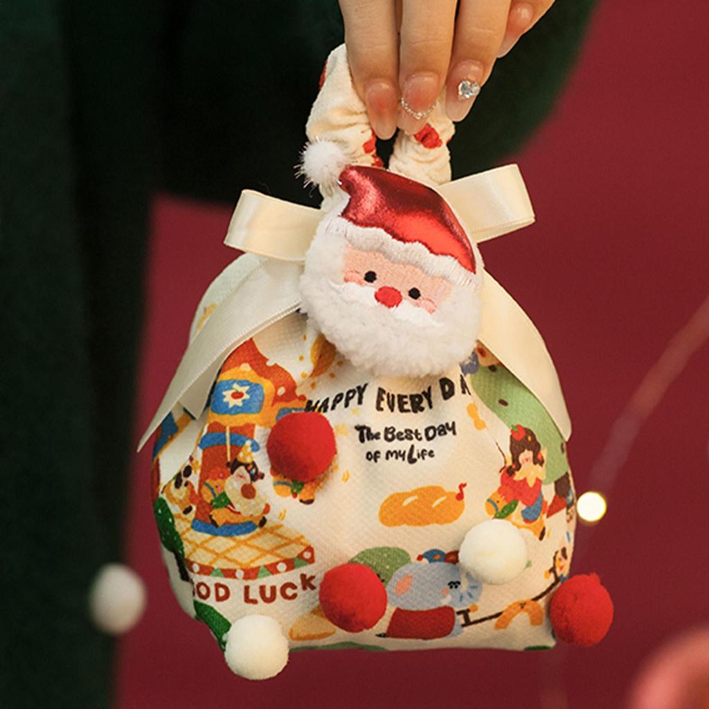 Christmas Treat Bags Christmas Gift Bags Reusable Gift Bags Christmas Candy Apples Cloth Bags For Party Favors Stocking Stuffer