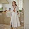 Peulaudeumali Pm_Collar Puff Sleeve White Dress