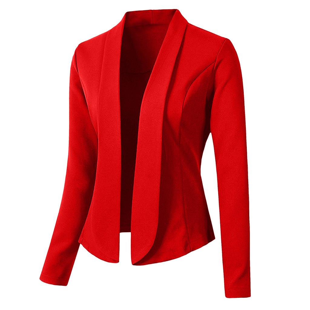 Sebaby Women Long Sleeve Open Outwear Pure Color Blazer Suit Coat Tops Sebaby Women Long Sleeve Open Outwear Pure Color Blazer Suit Coat Tops