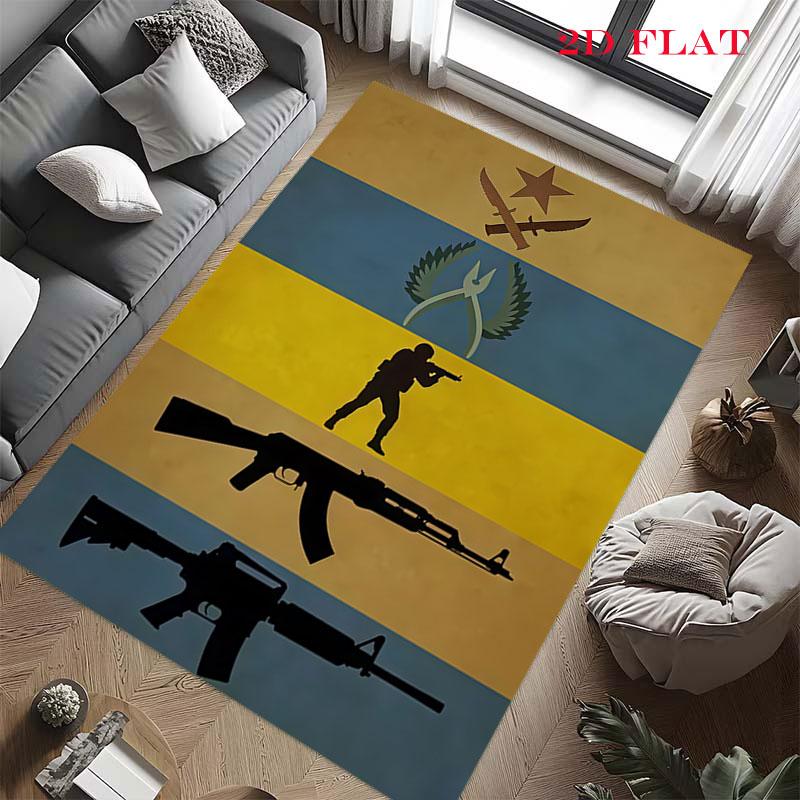 csgo2 Carpet Rug for Living Room Bedroom Home Sofa Decoration,Kids play Nonslip Floor Mat