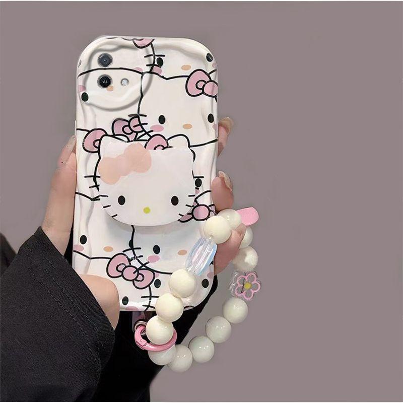 Hello Kitty Kuromi Bracket Holder Chain Casing For Huawei Honor 400 Lite Pro X9B X8C X8B X8A X9D X7D X7B X7A X6B 90 Lite 5G Case