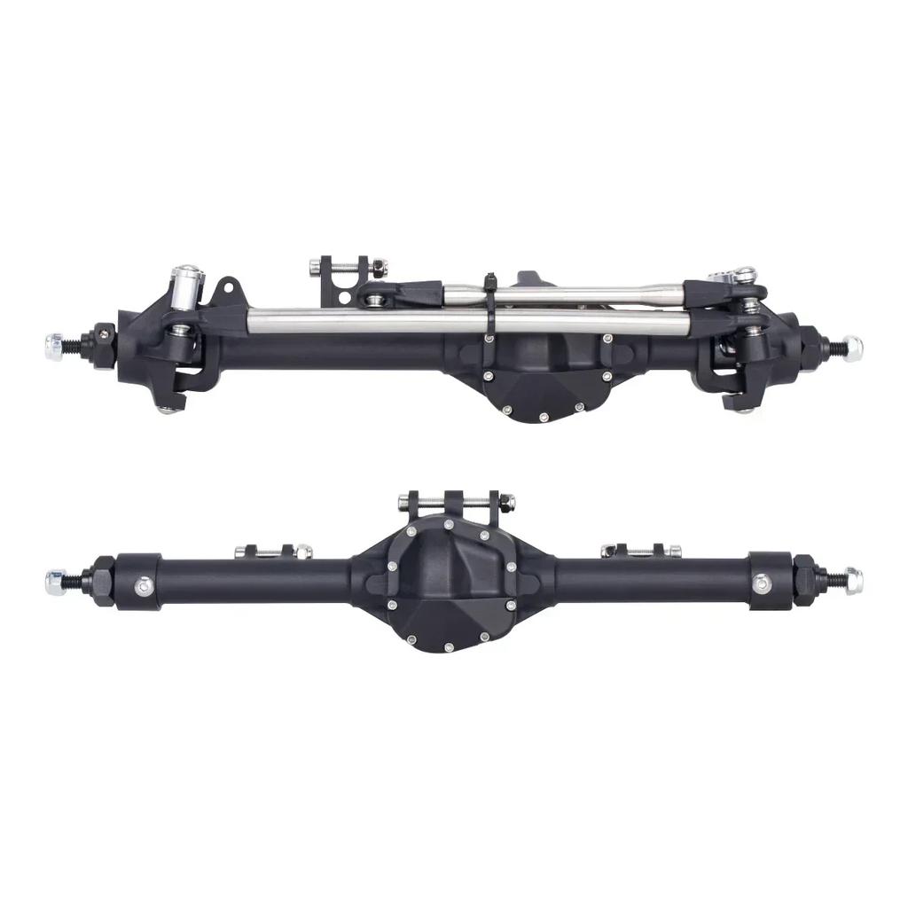 Aluminum One Piece Construction Front Rear Offset Straight Axle Set for 1/10 RC Crawler Axial SCX10 II VS4-10 Rock Trucks Parts