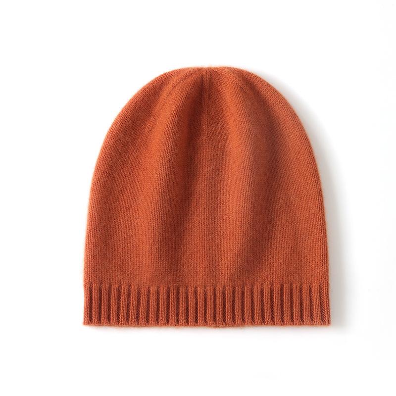 Soft Cashmere Hat Autumn and Winter New Style Unisex Casual Ear Protection Solid Color Hat Fashionable Knitted Hat