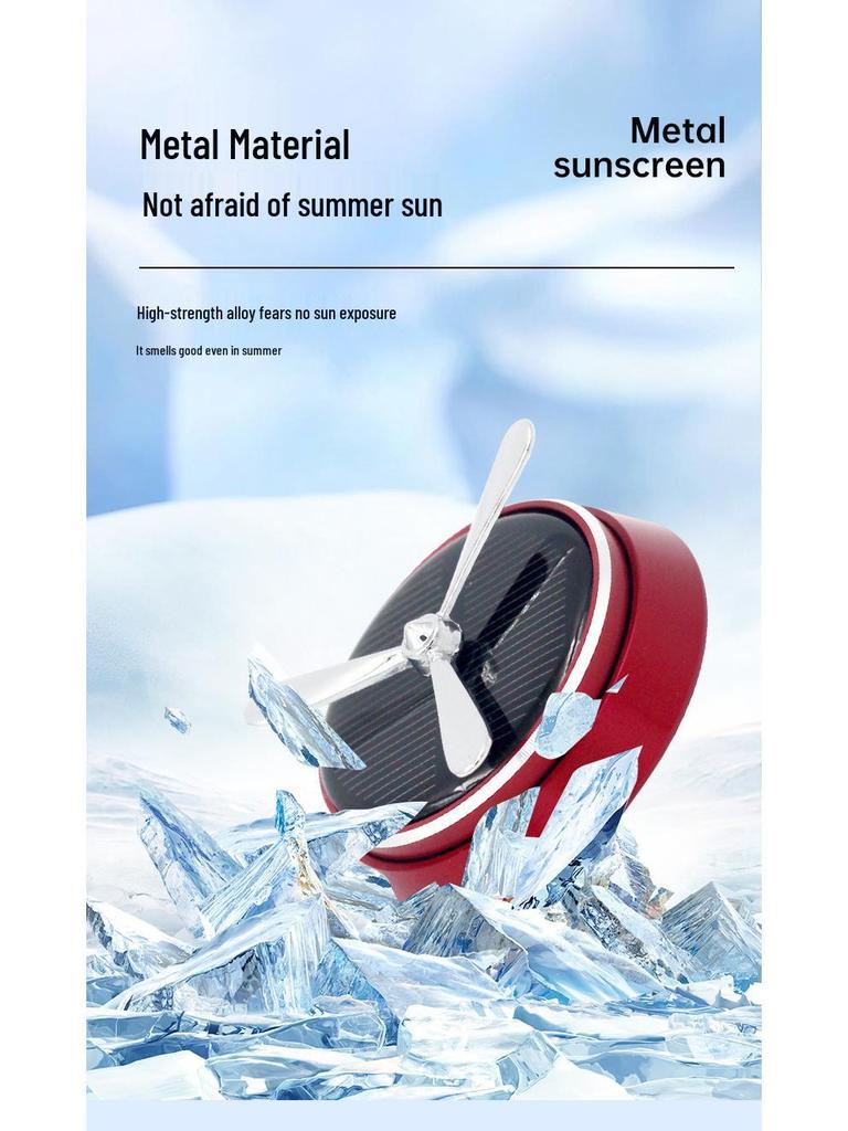 Intelligent Rotating Solar Car Aroma Ornamen: Long-lasting Deodorizing Alloy