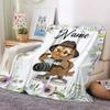Blankets Children Girls Boys Linen Wool Blankets Personalized Family Friends Flannel Blankets Gifts