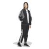 Adidas JSY05 Seasonal Sportswear Loose Fit Color Block Hooded Cross Black Women's Jacket, (JN9998)